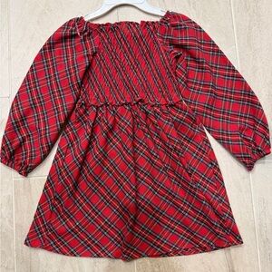 Rare Editions Vibrant Red Plaid Dress